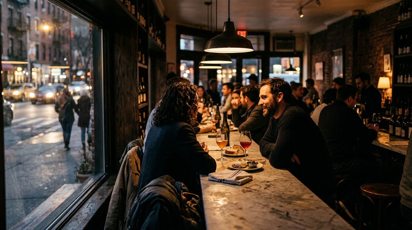 Networking at NYC natural wine bars without the cringe