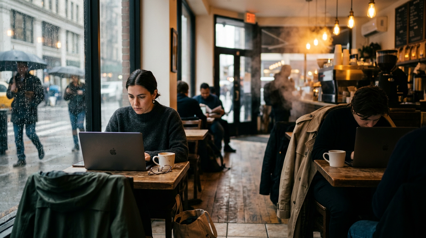 NYC coffee shops where work actually happens