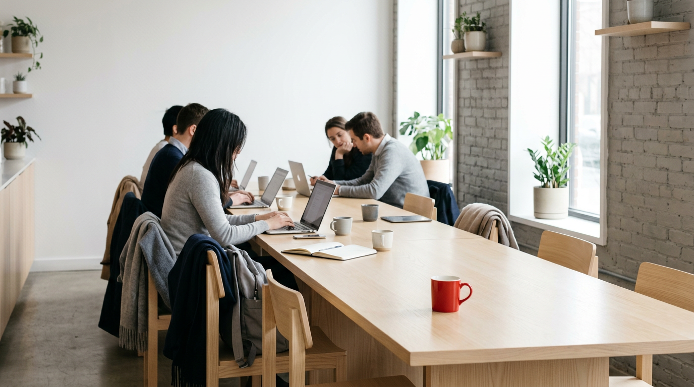 Where Brooklyn coffee turns into work contacts